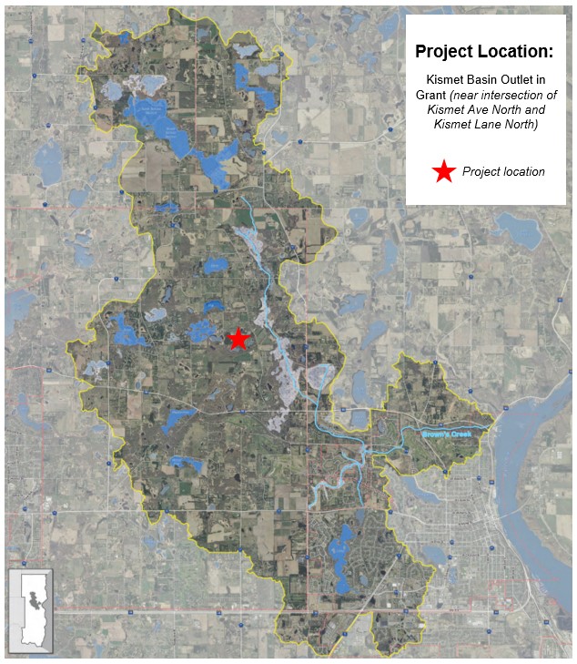 Project Location Map - Kismet Basin Flooding