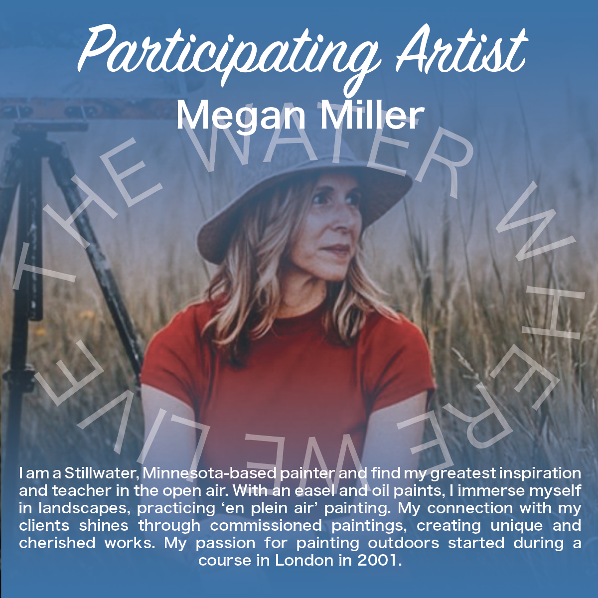 Graphic describing artist Megan Miller