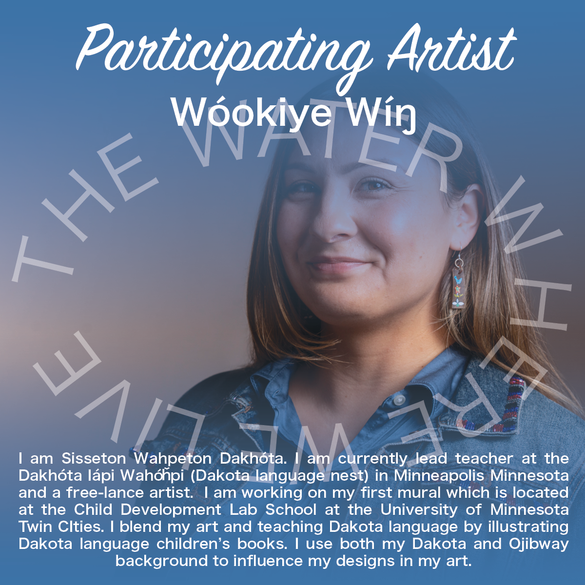 Graphic describing artist Wóokiye Wí