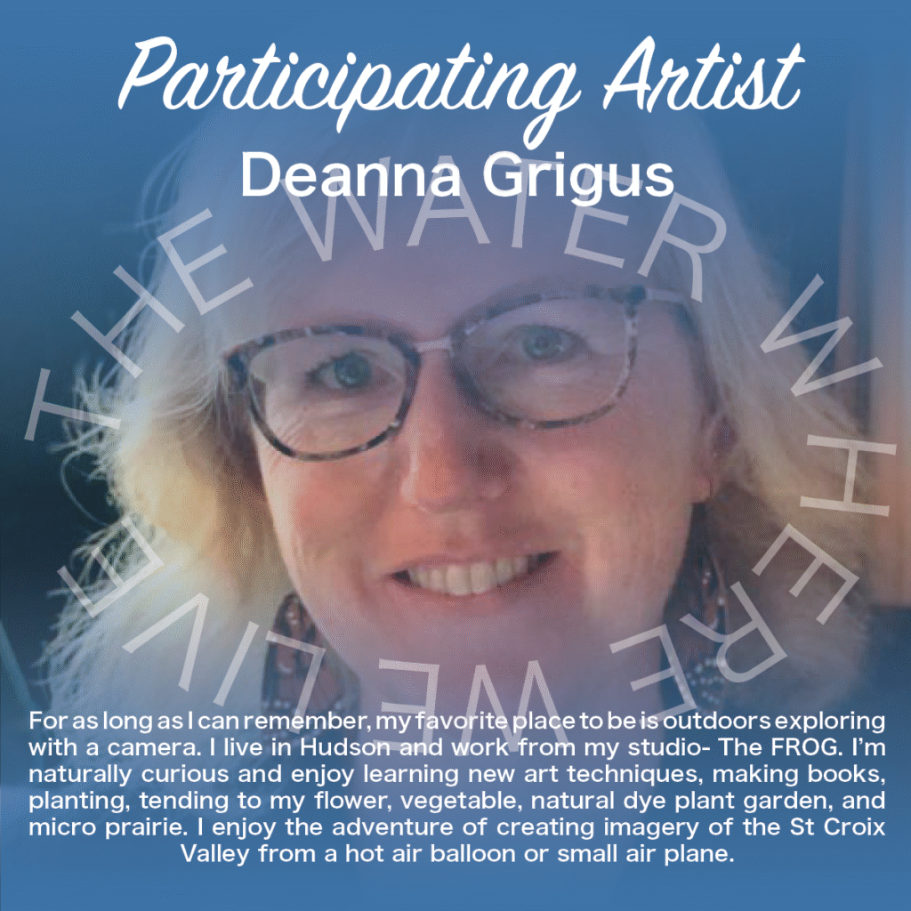 Graphic describing artist Deanna Grigus