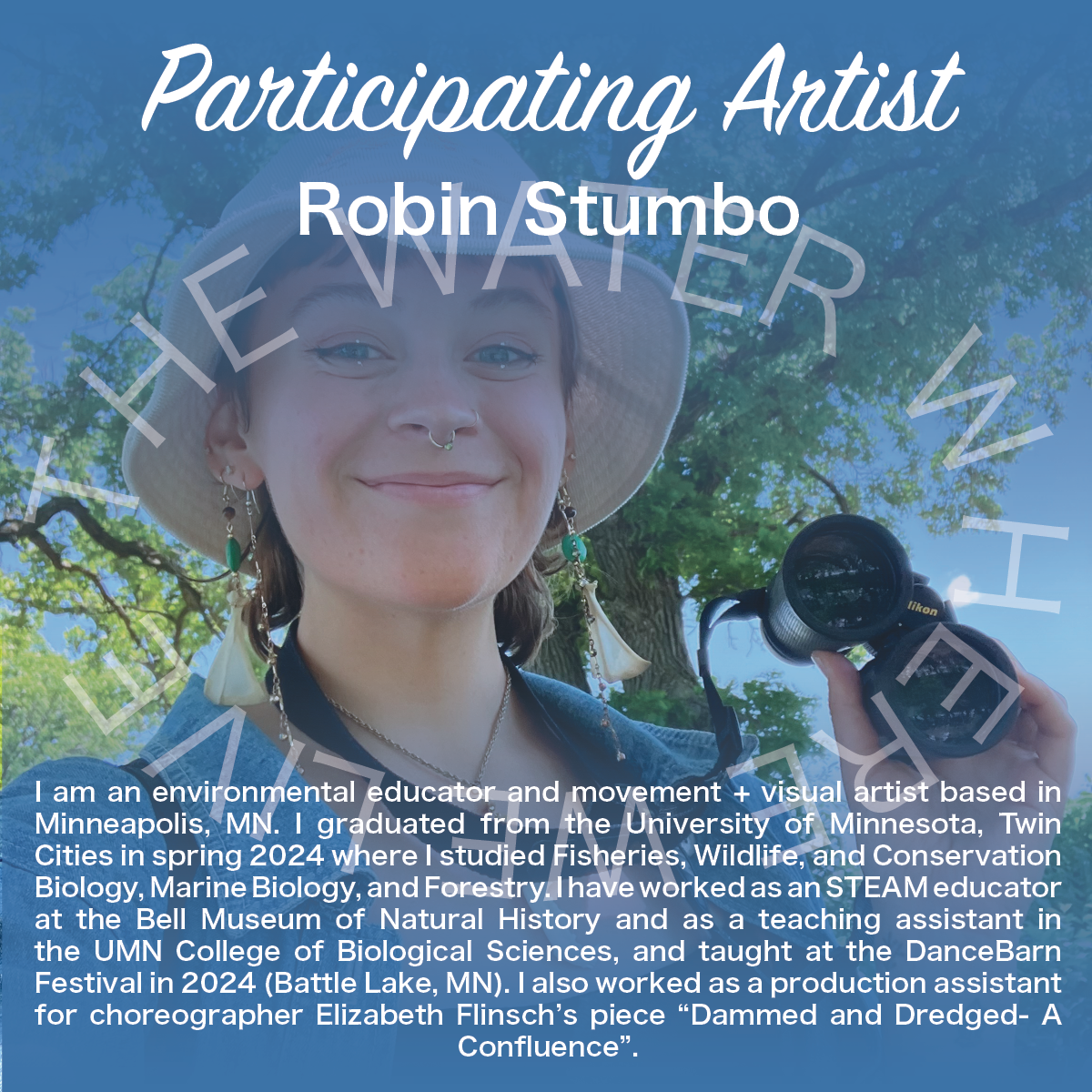 Graphic describing artist Robin Stumbo