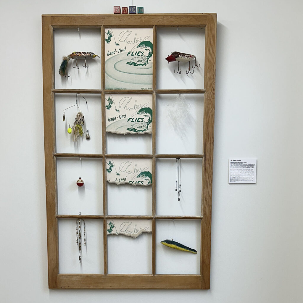 Panel with trout-related items